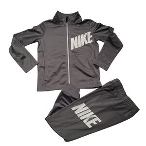 Nike Kids Tracksuit 2 Piece Full Zip Jacket Large Logo Spell Out Youth Size 5/6